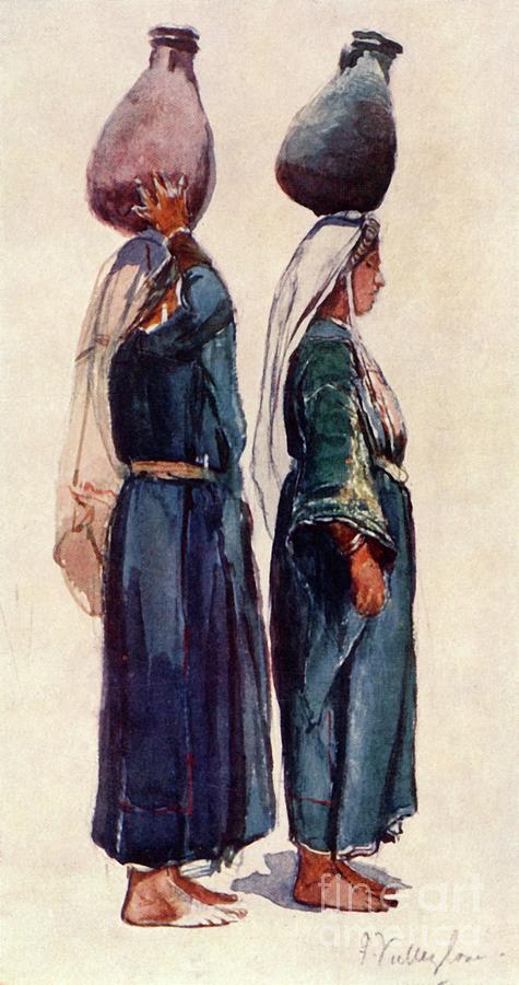 Studies Of Syrian Peasant Women #1 Drawing by Print Collector