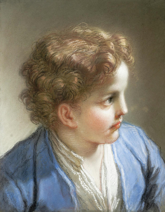 Study of a Boy in a Blue Jacket. #1 Painting by Benedetto Luti