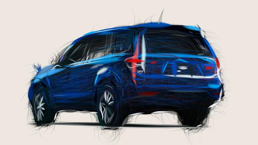 Subaru Forester Draw #1 Digital Art by CarsToon Concept