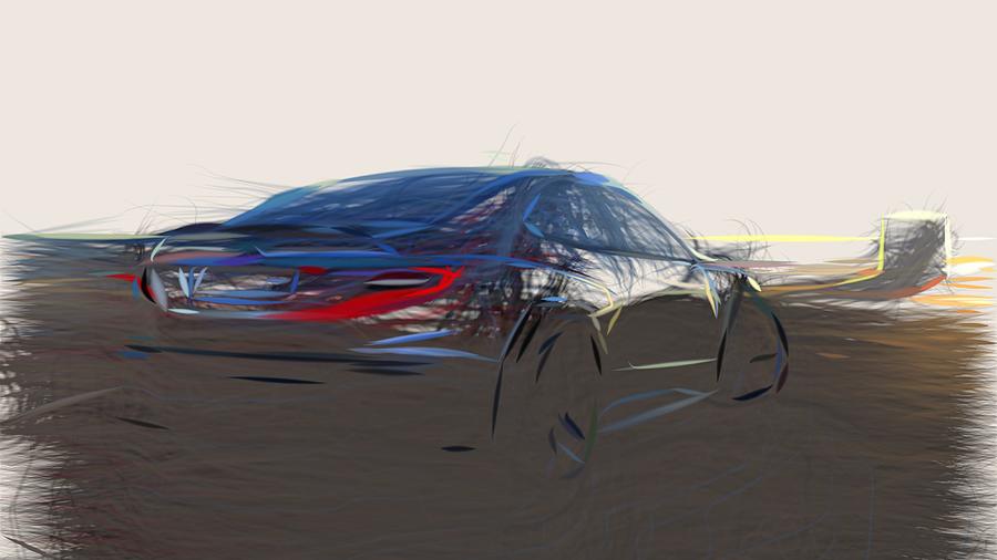 Subaru Viziv Performance Drawing #2 Digital Art by CarsToon Concept