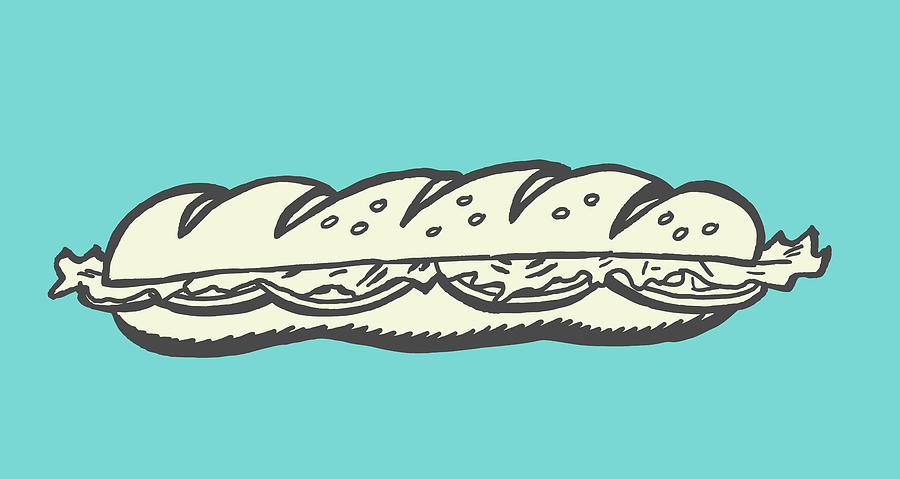 sub sandwich drawing