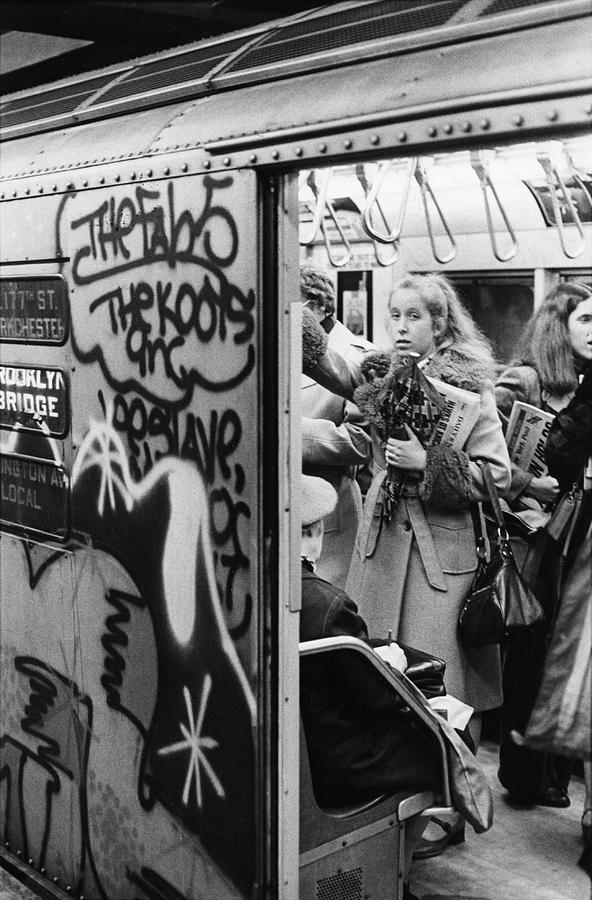 Subway Car, 1977 Photograph by Fred W. McDarrah Subway Car, 1977 Photograph by Fred W. McDarrah