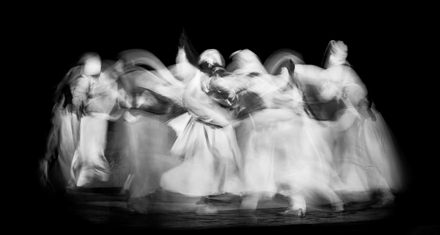 Sufi Dance In Motion #1 Photograph by Nader El Assy