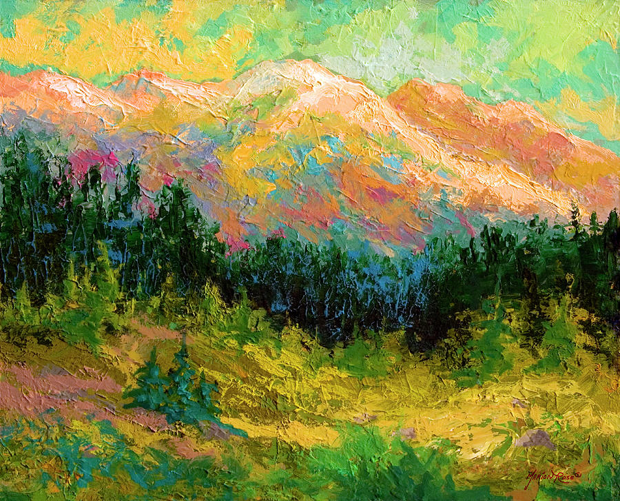 Nature Painting - Summer High Country #1 by Marion Rose