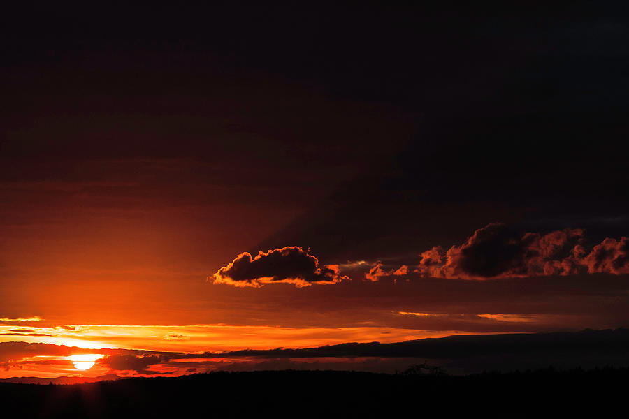 Sun Setting Over Rural Landscape #1 Photograph by Manuel Sulzer
