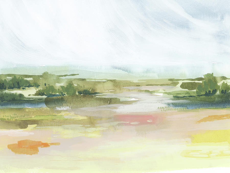 Sunlit Marsh II #1 Painting by Grace Popp