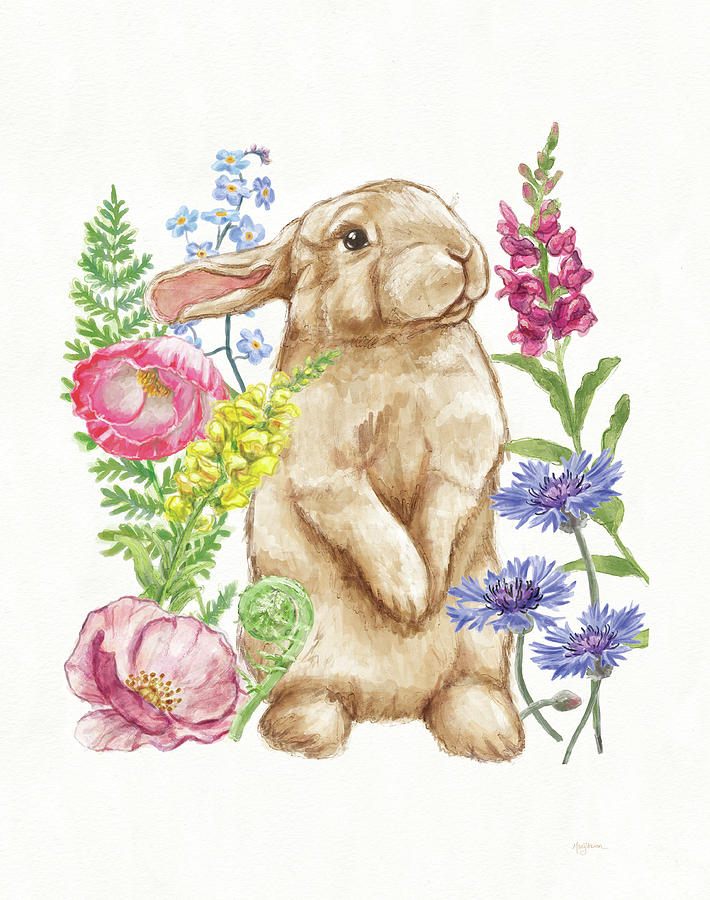 Flower Painting - Sunny Bunny IIi Fb #1 by Mary Urban