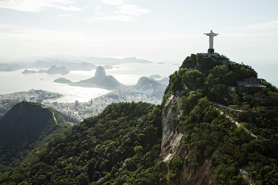 Sunny View Onto Corcovado And Sugarloaf #1 Photograph by Christian Adams