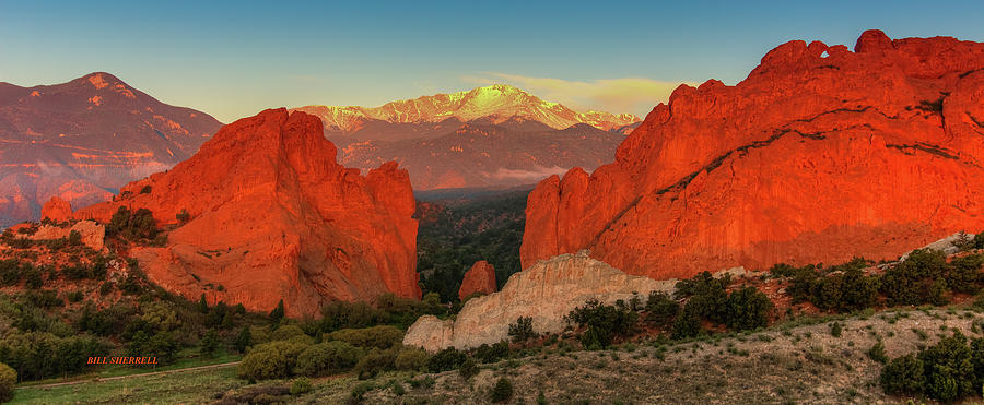 Colorado Springs Photograph - Sunrise At Garden Of The Gods #1 by Bill Sherrell