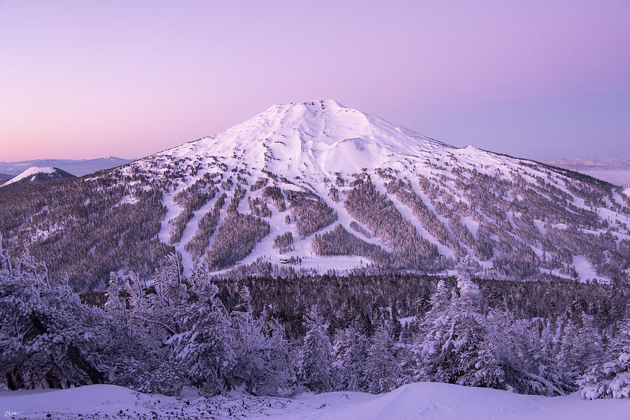 Sunrise at Mt. Bachelor #1 Photograph by Russell Wells