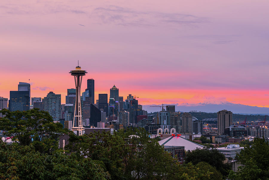 Sunrise in Seattle #7 Digital Art by Michael Lee