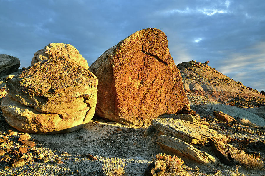 Sunrise on Boulders of Ruby Mountain #1 Photograph by Ray Mathis