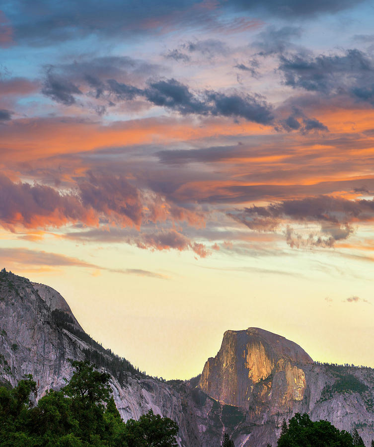 Sunrise Over Half Dome, Yosemite Valley, Yosemite National Park, California #1 Photograph by Tim Fitzharris