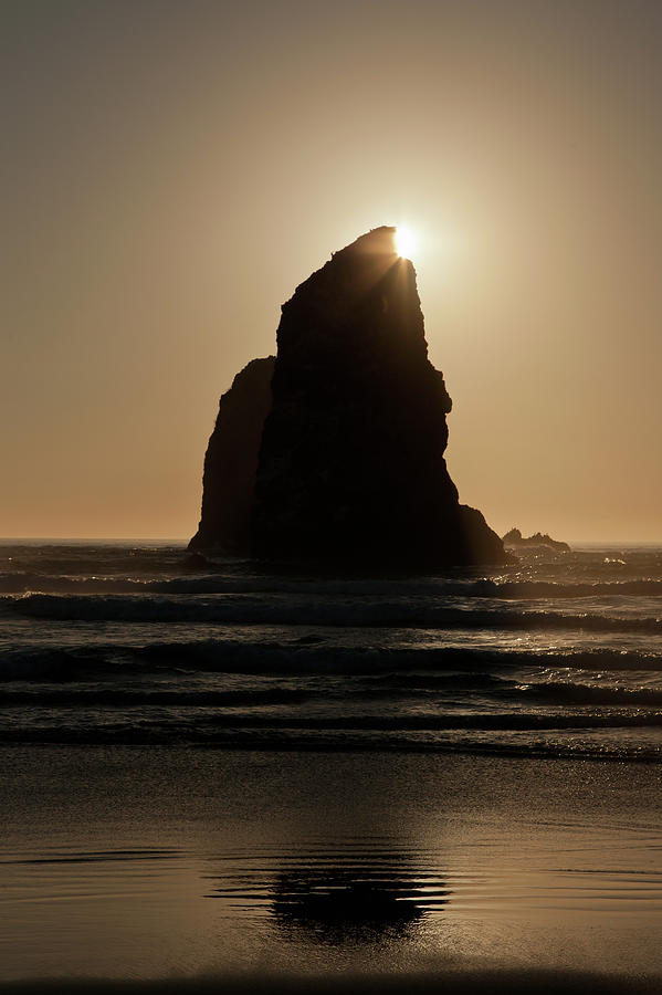 Sunset At Cannon Beach, Oregon #1 Photograph by Ron Crabtree