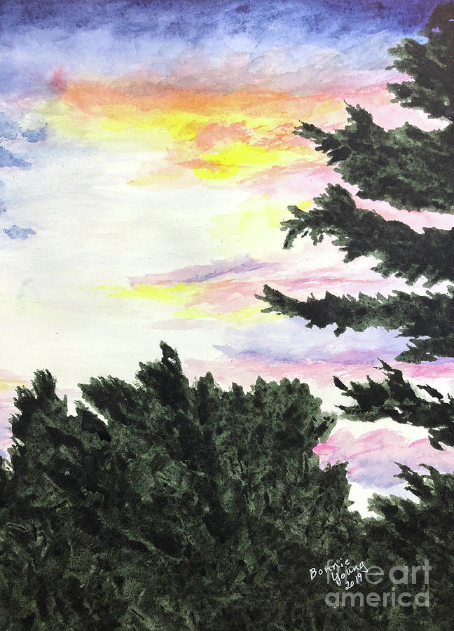 Sunset #1 Painting by Bonnie Young