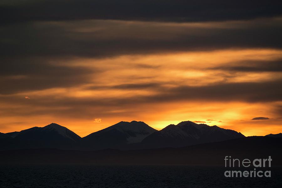 Sunset Over Coast Of Eastern Greenland #1 Photograph by Andy Davies/science Photo Library