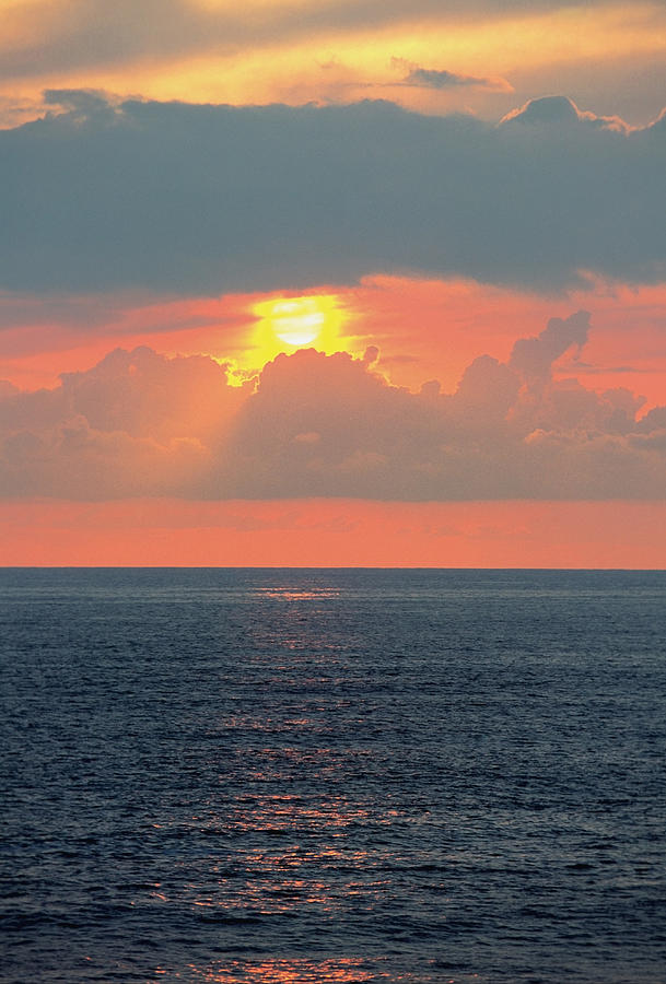 Sunset Over The Ocean #1 Photograph by Medioimages/photodisc