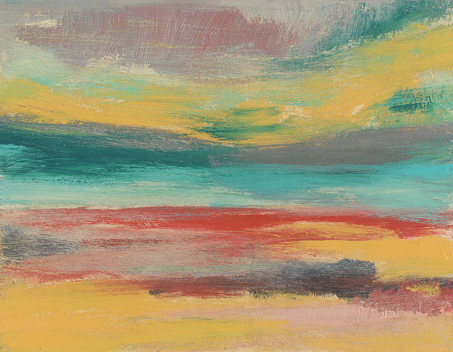 Abstract Painting - Sunset Study Ix #1 by Jennifer Goldberger