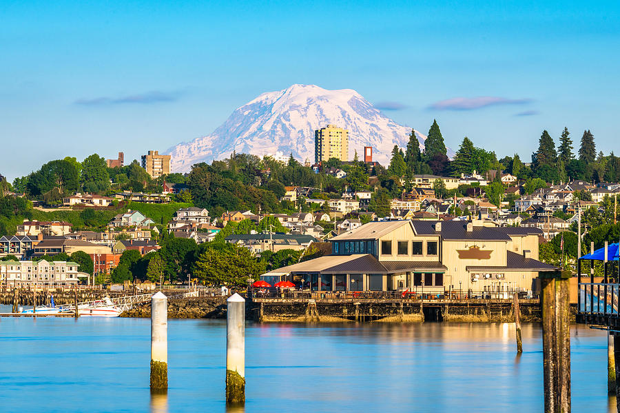 Tacoma Photograph - Tacoma, Washington, Usa With Mt #1 by Sean Pavone