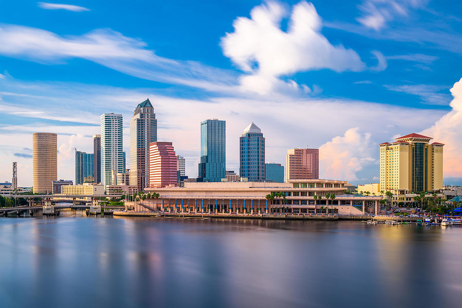 Tampa Photograph - Tampa, Florida, Usa Downtown City #1 by Sean Pavone