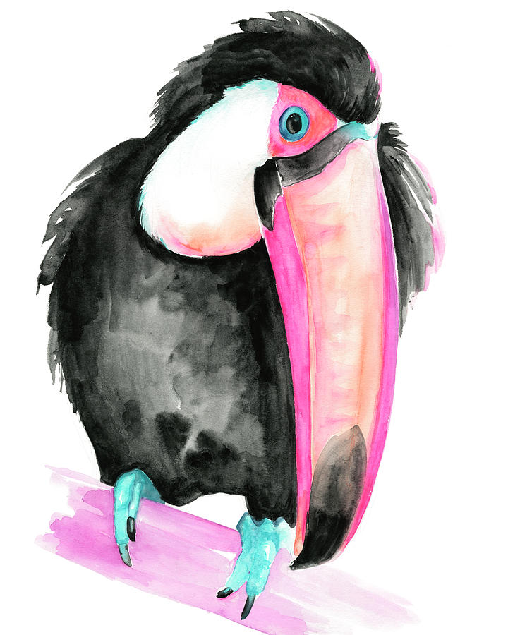 Technicolor Toucan I #1 Painting by Jennifer Paxton Parker