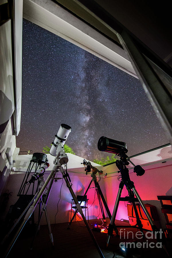 Telescopes At An Observatory With The Milky Way #1 Photograph by Science Photo Library Telescopes At An Observatory With The Milky Way #1 Photograph by Science Photo Library