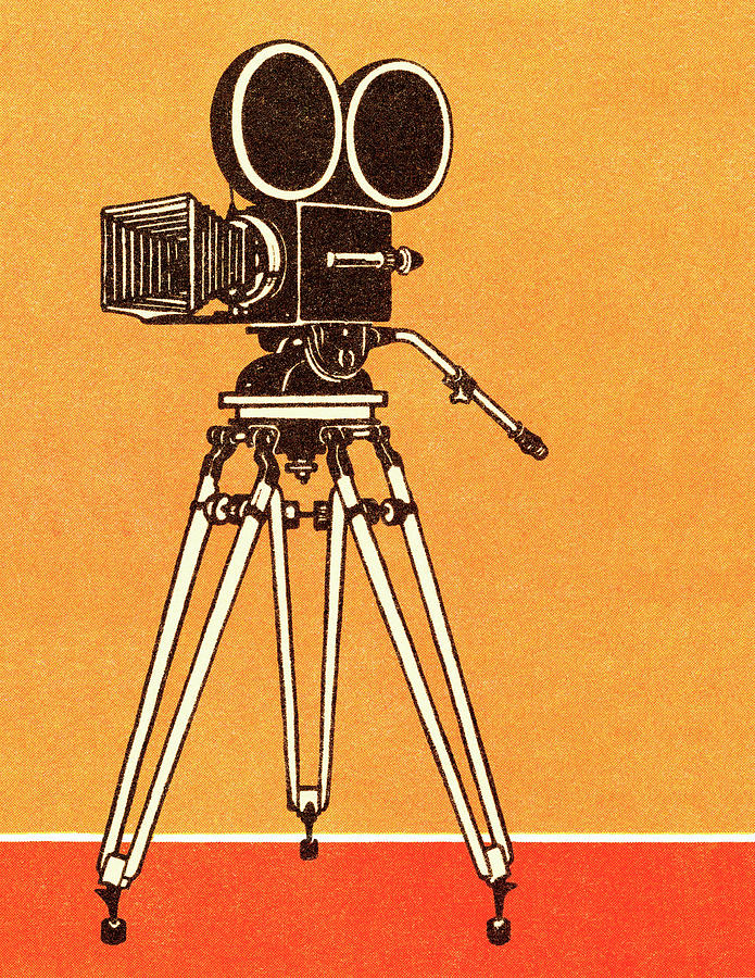 Hollywood Drawing - Television camera #1 by CSA Images