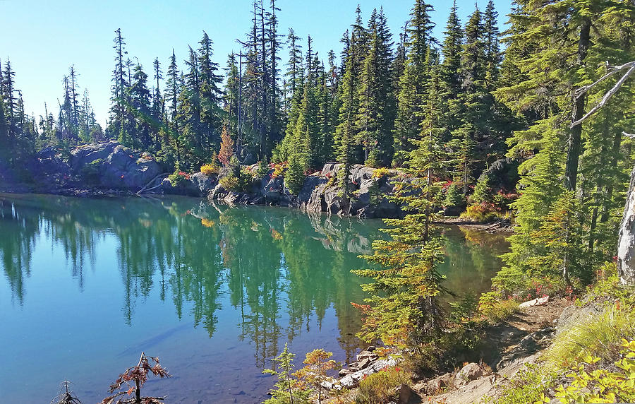 tenas lake oregon photograph by lindy pollard fine art america