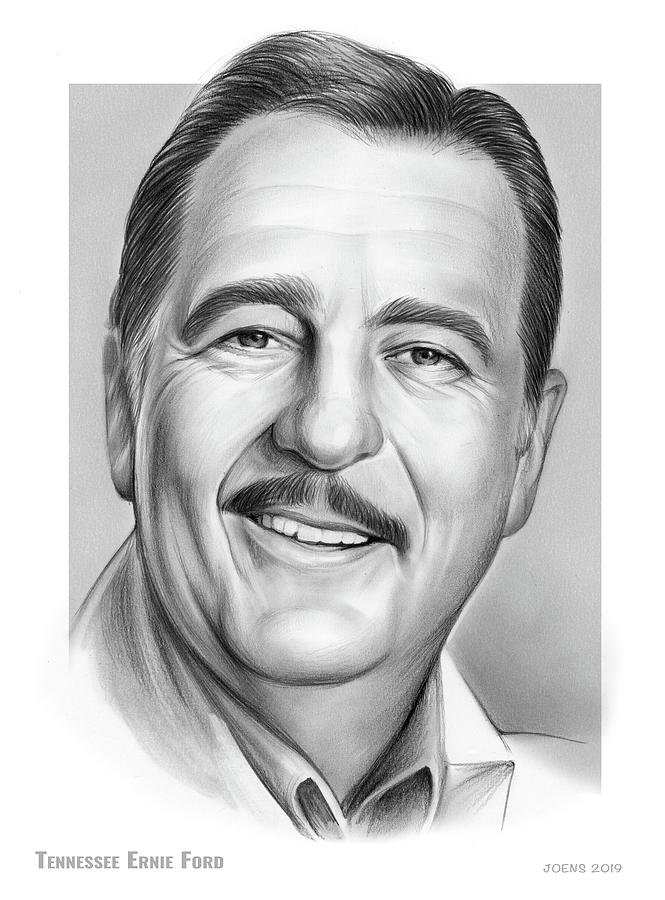 Tennessee Ernie Ford #1 Drawing by Greg Joens
