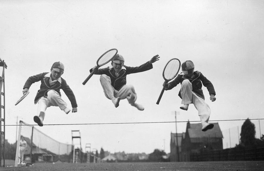 Tennis Leap #1 Photograph by Douglas Miller
