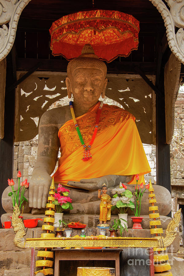 Tep Pranam Buddha  #2 Photograph by Bob Phillips