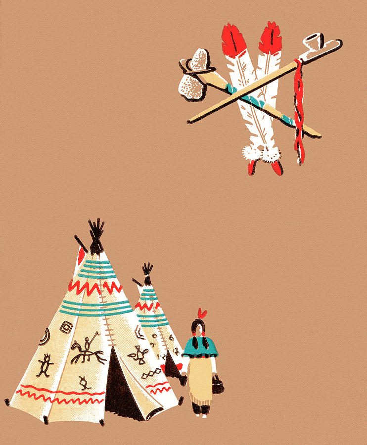 Tepees Drawing by CSA Images - Fine Art America