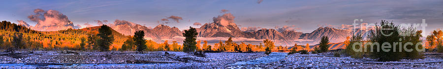 Teton National Forest Giant Sunrise Panorama Photograph by Adam Jewell