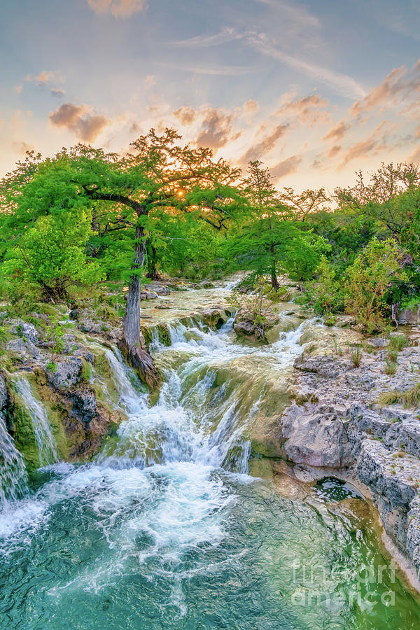 Texas Hill Country Waterfall Vertical 3 Photograph by Bee Creek ...