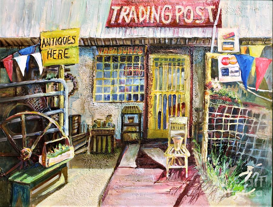 Primary Colors Painting - Texas Store Front by Linda Shackelford