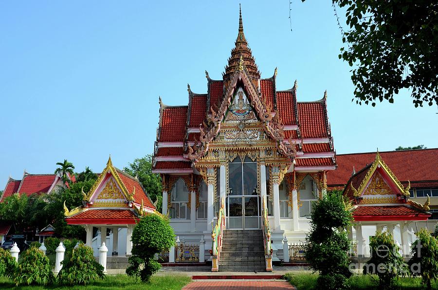 Thai Buddhist temple and gardens Hat Yai Songkhla Thailand #2 Photograph by Imran Ahmed