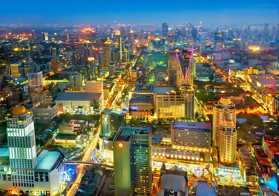 Thailand - Bangkok Cityscape View Photograph By Jan Wlodarczyk - Fine ...