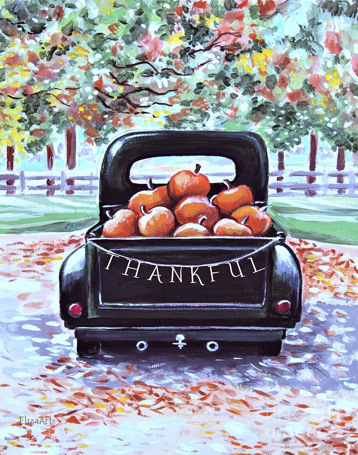 Thankful Painting by Elizabeth Robinette Tyndall
