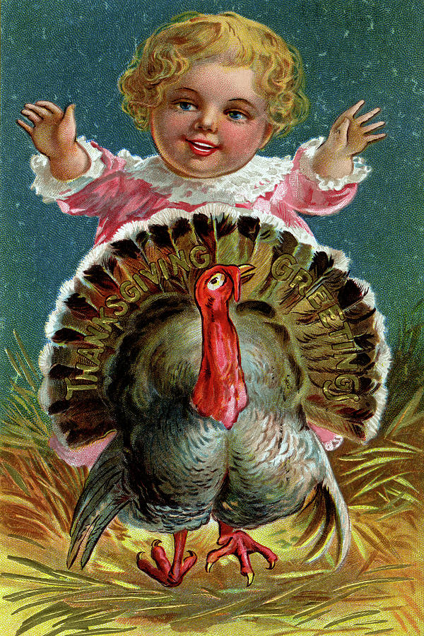Thanksgiving Greetings #1 Painting by Unknown