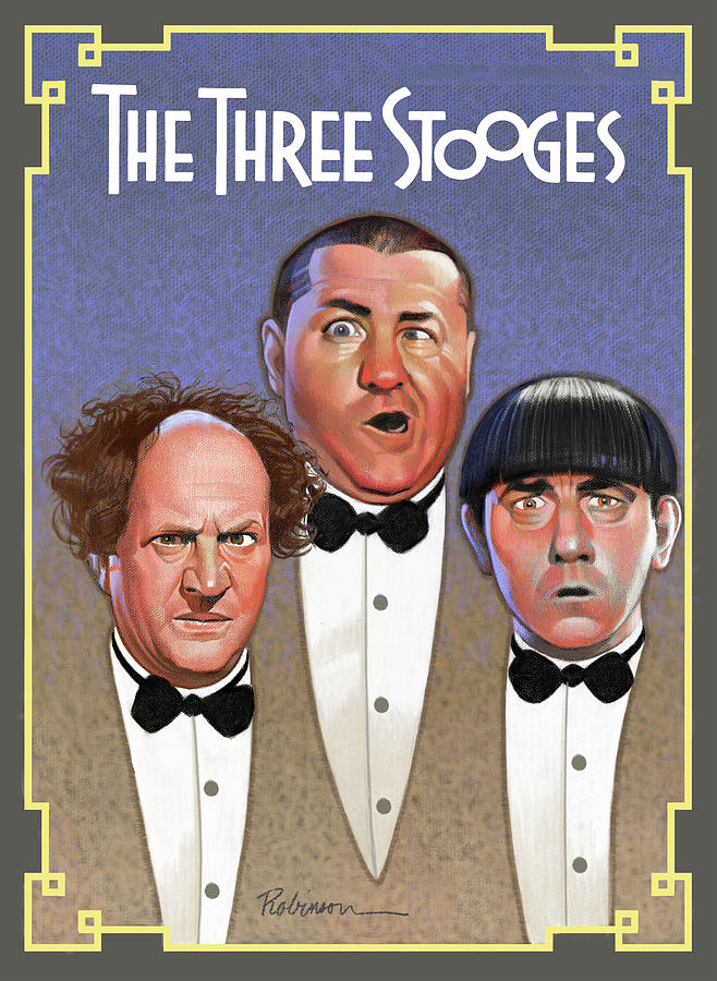 3 Stooges Pastel - The 3 Stooges by D Robinson