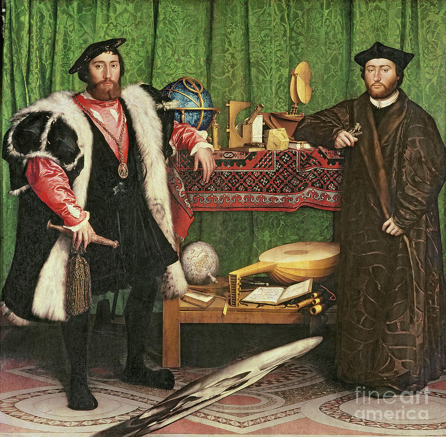 The Ambassadors, 1533 Painting by Hans Holbein The Younger