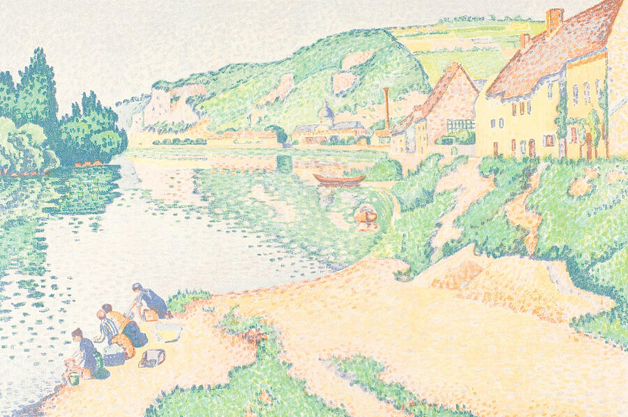 The Andelys, from 1895 Relief by Paul Signac