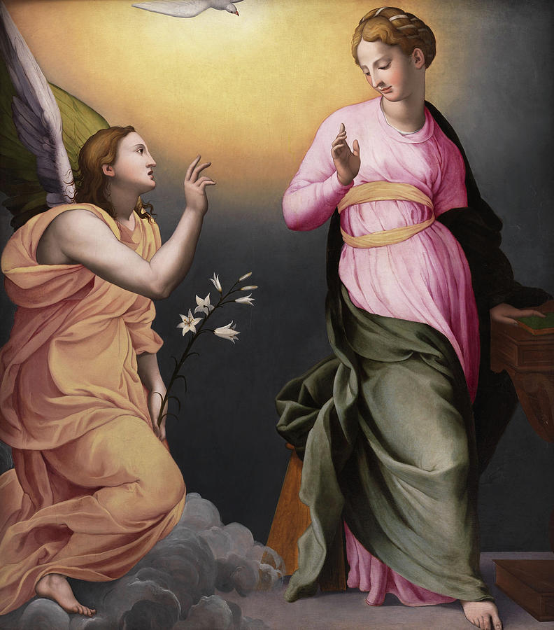 Bronzino Painting - The Annunciation #1 by Bronzino