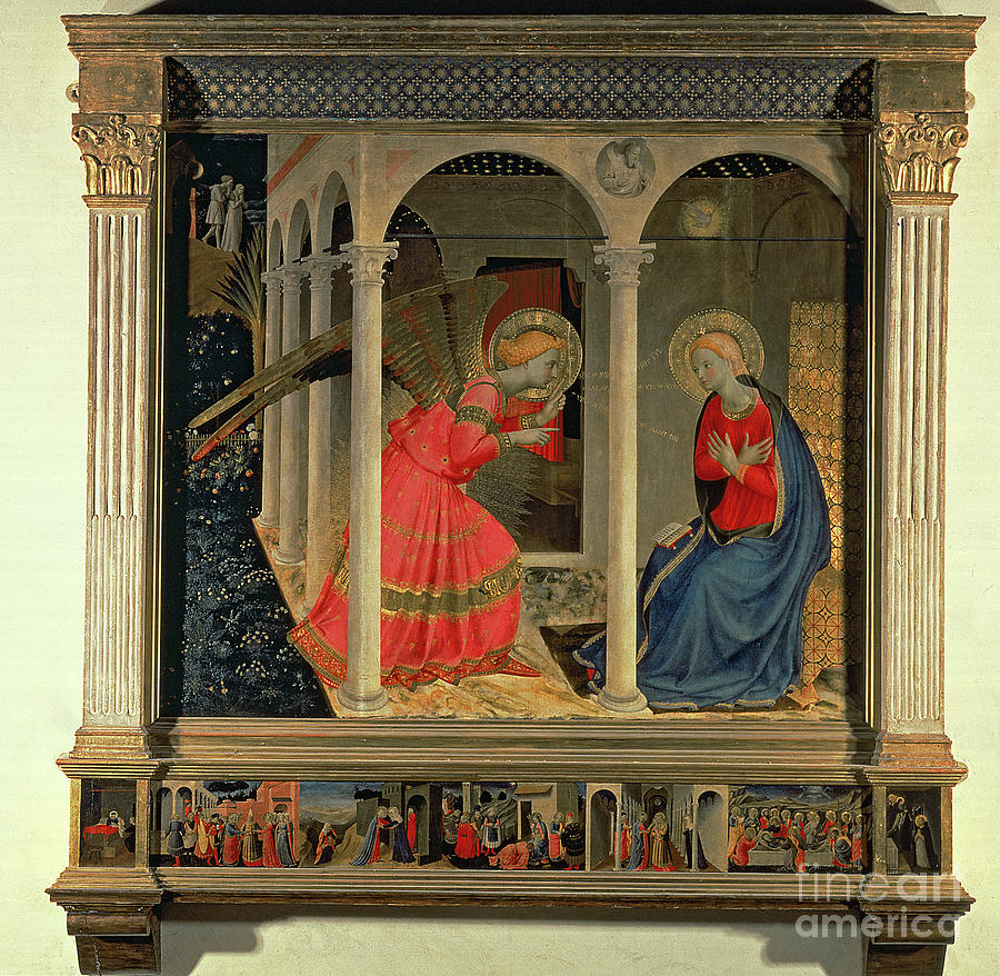 Fra Angelico Painting - The Annunciation by Fra Angelico