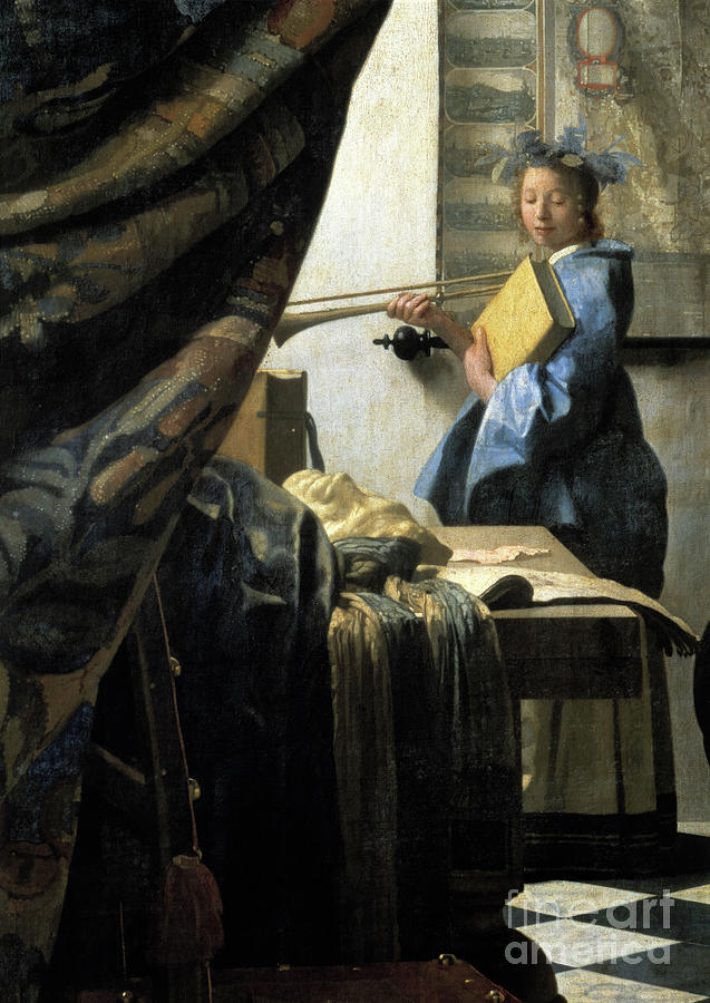 Jan Vermeer Painting - The Art of Painting   AKG452981 by Jan Vermeer