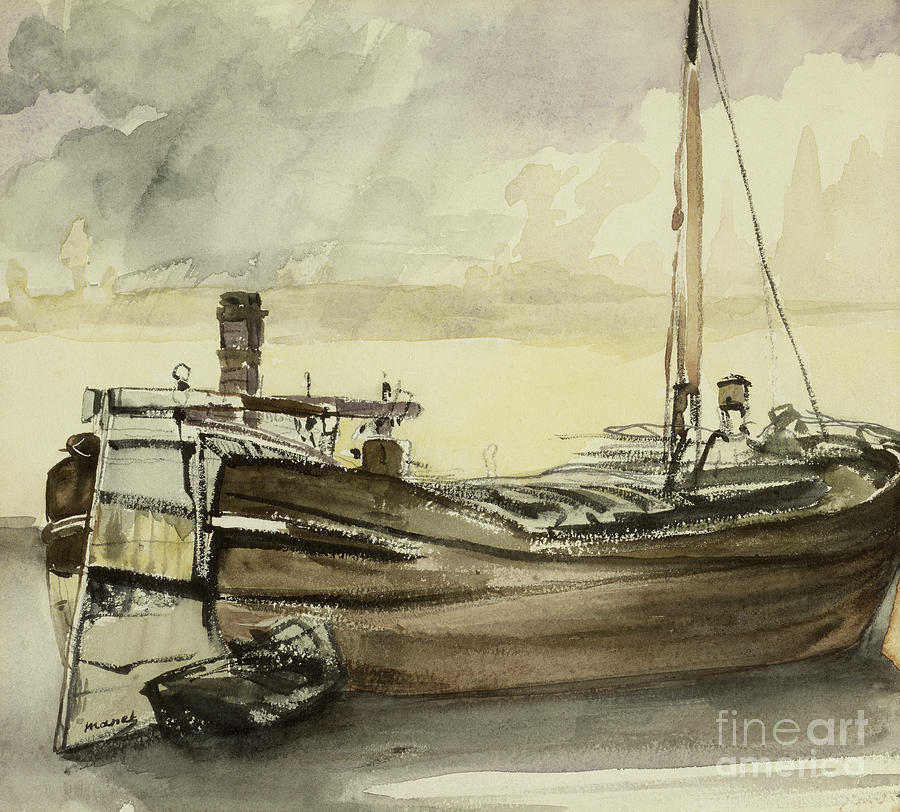 Edouard Manet Painting - The Barge by Edouard Manet