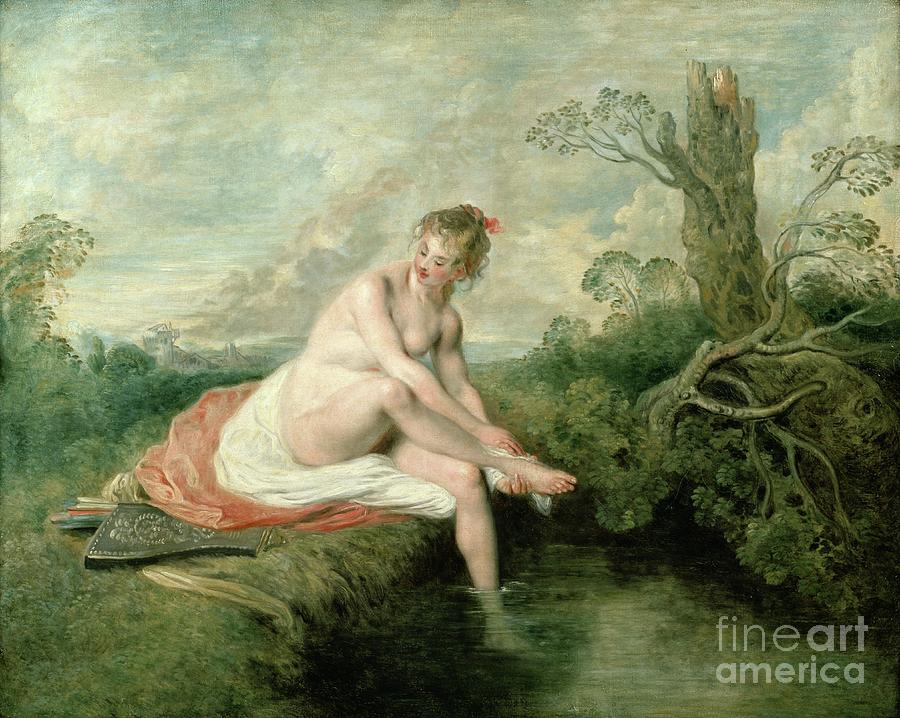 The Bath Of Diana Painting by Jean Antoine Watteau