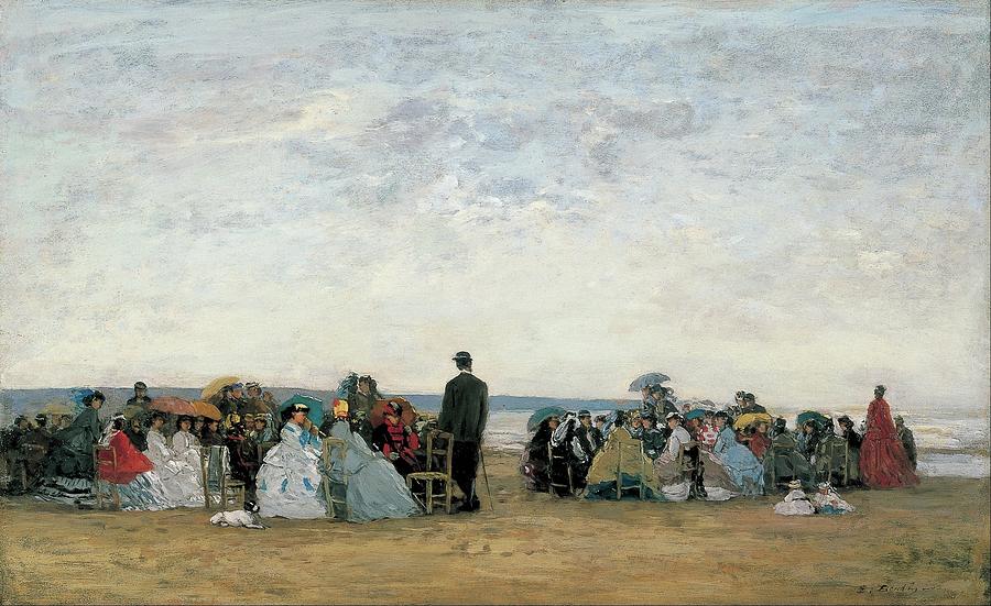 The Beach Near Trouville Painting By Eugene Boudin - Fine Art America