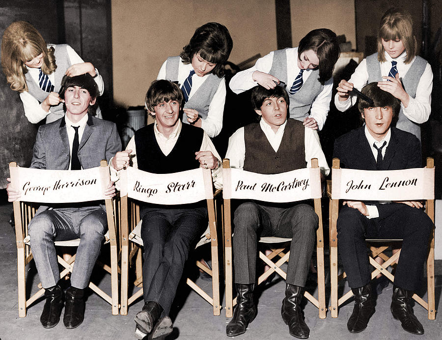 George Harrison Photograph - The Beatles, Hard Days Night #1 by Globe Photos