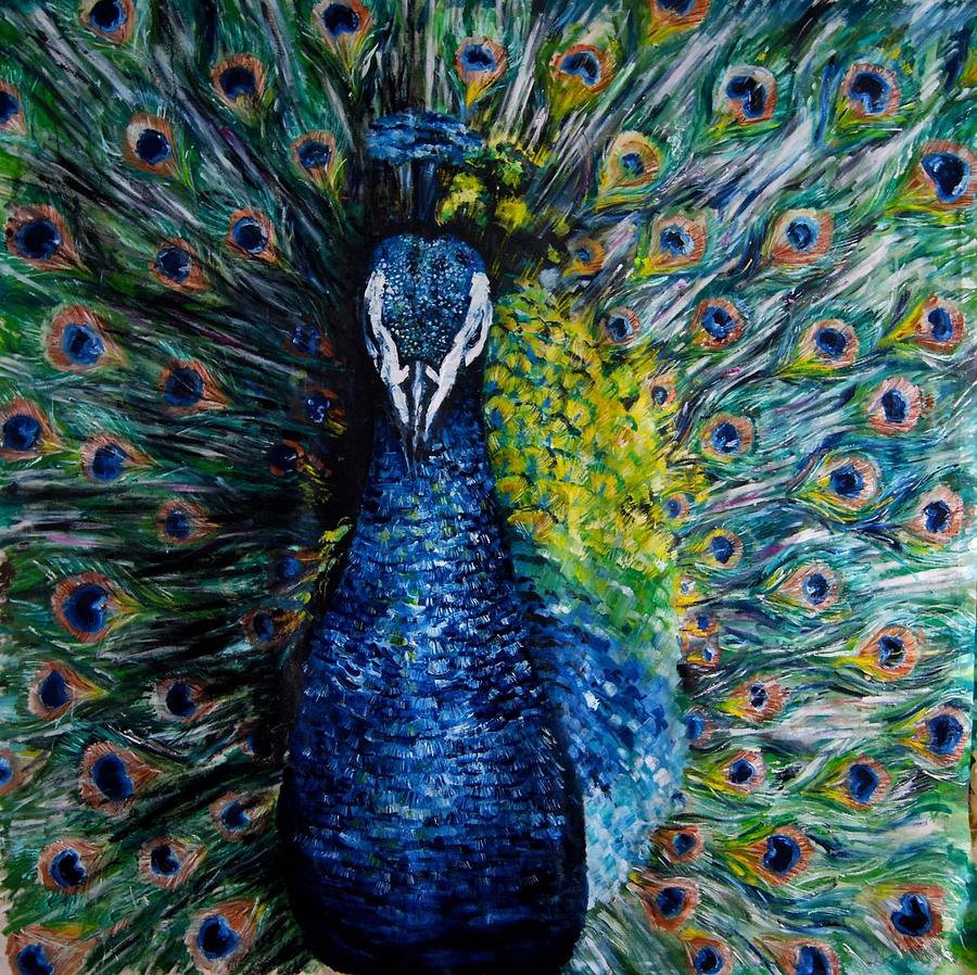 The Beautiful Peacock Painting by Vishal Gurjar - Pixels